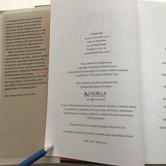 Duel Without End Mankind’s Battle With Microbes by Stig S. Froland Hardcover - Picture 6 of 14